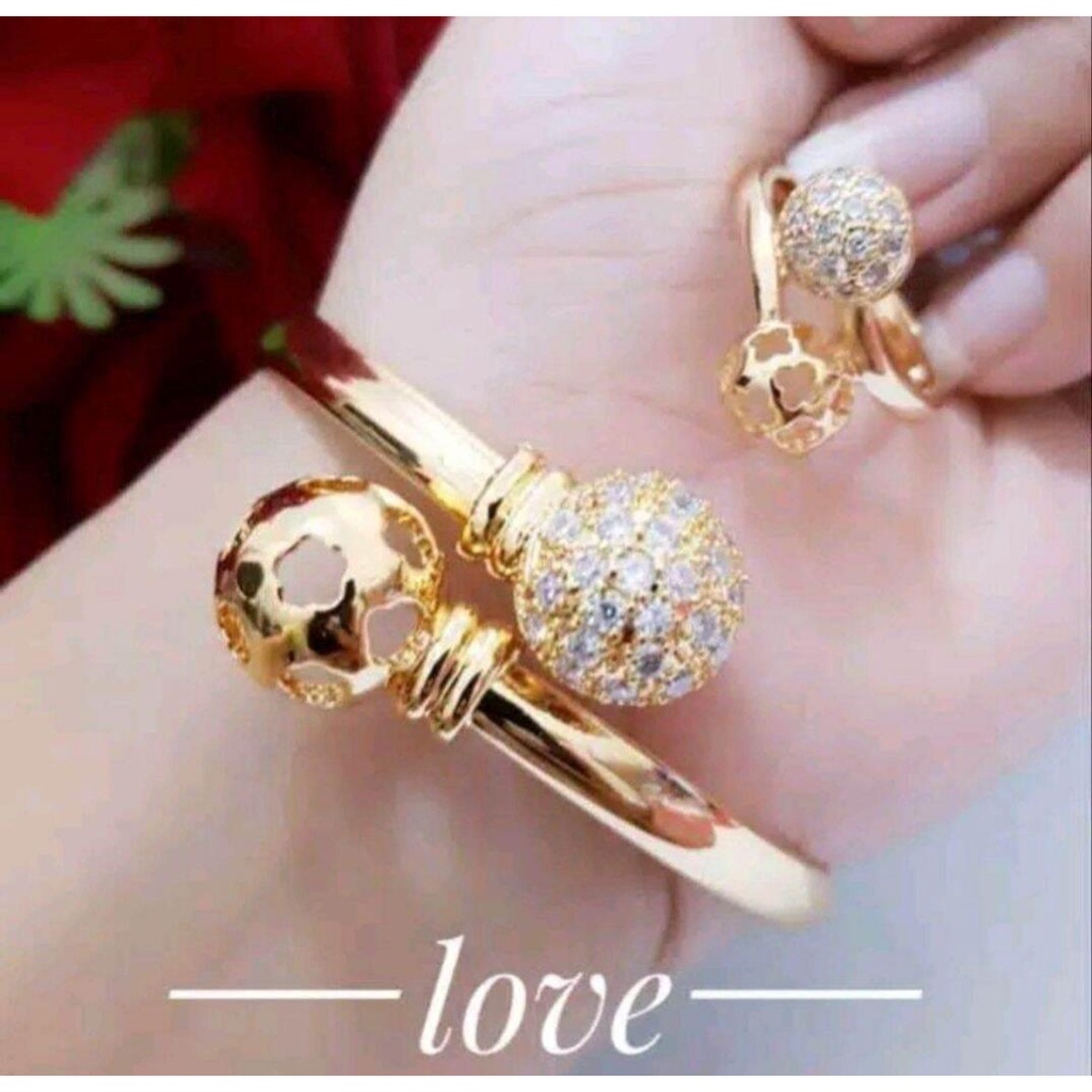 gelang free cincin motif bola Permata Perhiasan wanita