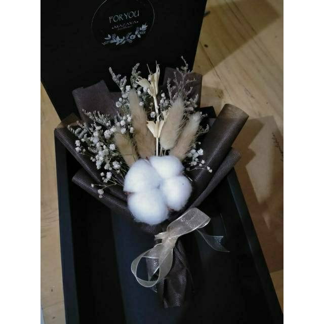 GIFT BOX &amp; BOUQUET DRIED CUTTON