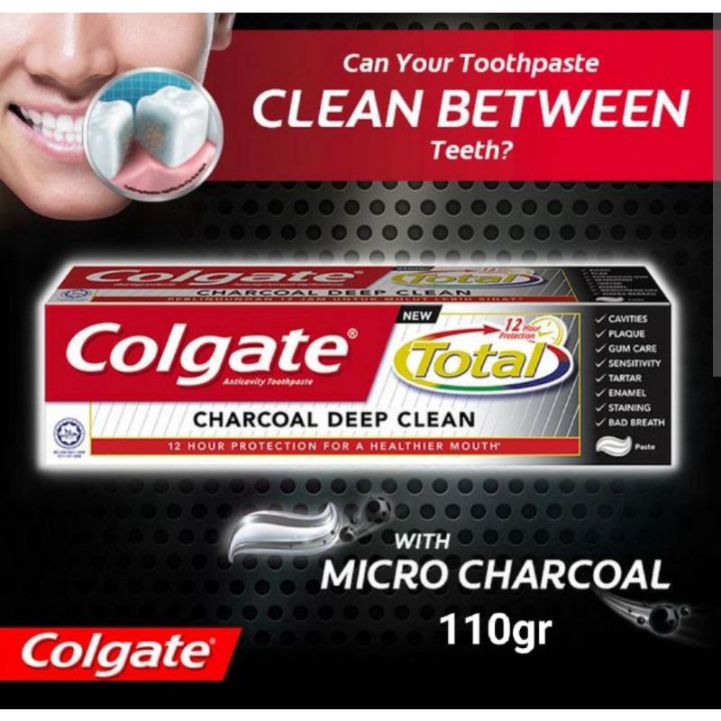 COLGATE PASTA GIGI CHARCOAL PENCEGAHAN GIGI BERLUBANG Besar 110gr