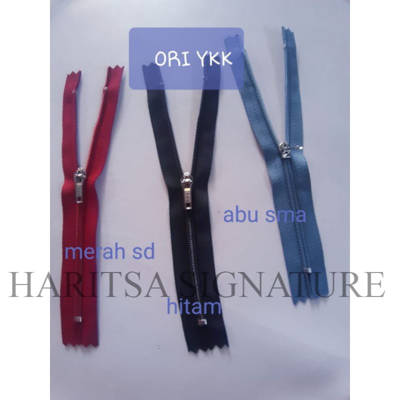 RESLETING CELANA BIASA YKK ori 2 ukuran