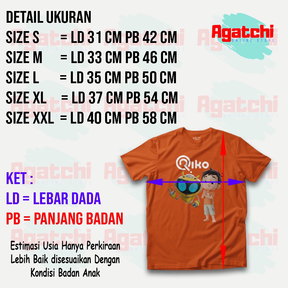 Kaos Atasan Anak Laki Laki dan Perempuan Motif Riko The Series