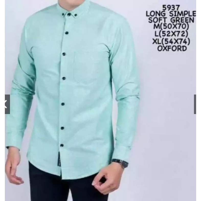 (COD)kemeja pria lengan panjang premium distro baju motif surfing flanel polos formal casual kasual,Kemeja Polos Katun Kerja Kantor Formal..../