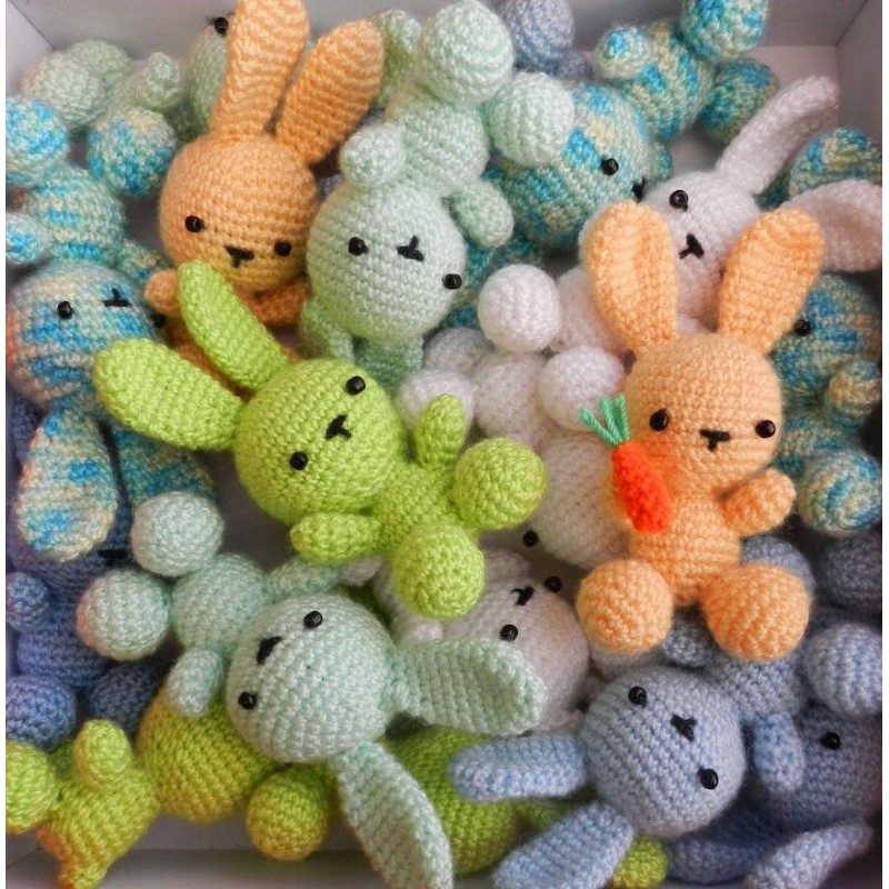 Mini Bunny Amigurumi/Keychain size/ Boneka rajut kelinci ukuran mini
