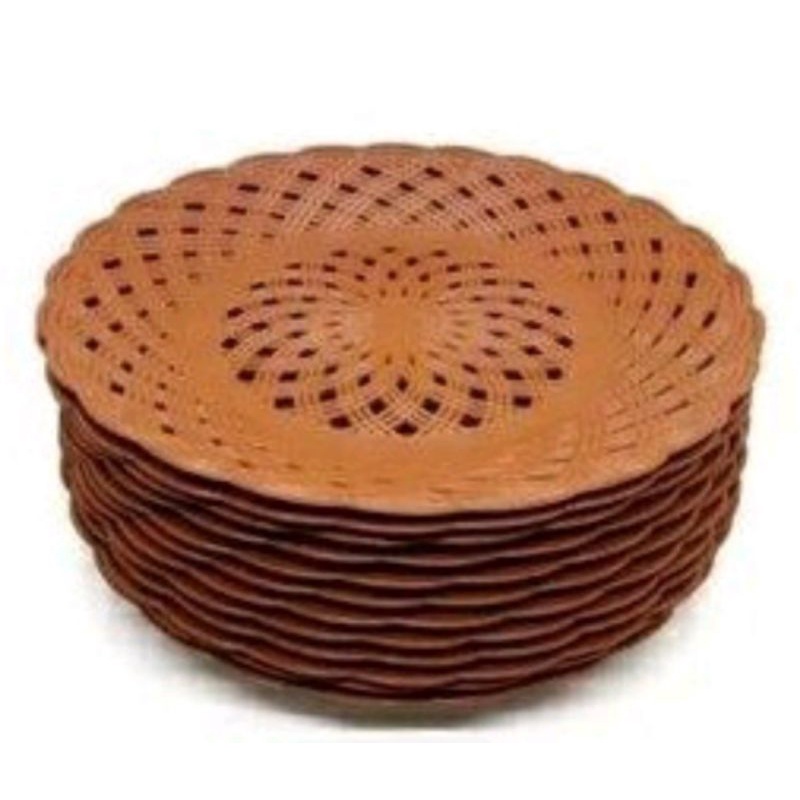 

piring rotan plastik 12pcs