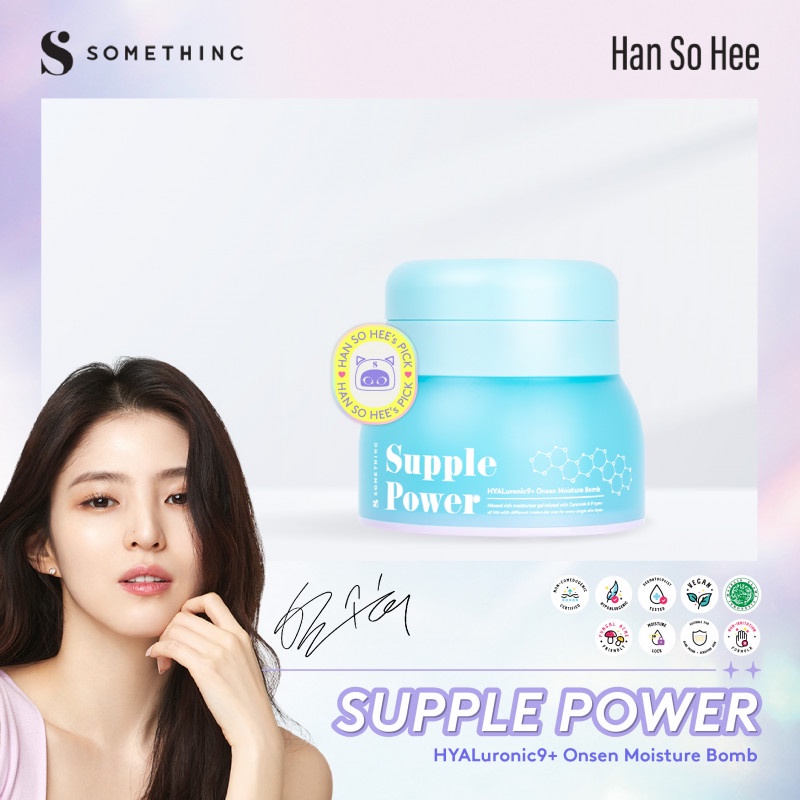 SOMETHINC Supple Power Hyaluronic9+Onsen Moisture Bomb Gel - Krim Pagi dan Malam (Kulit Sensitif)