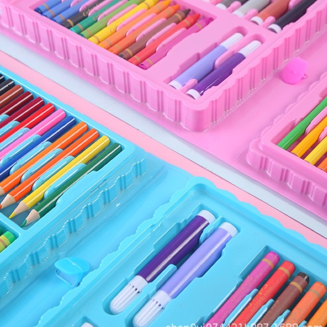 Stationary Set isi 86 pcs Pensil Crayon Warna Cat Air / Perlengkapan Sekolah Menggambar Anak / Alat Warna-4