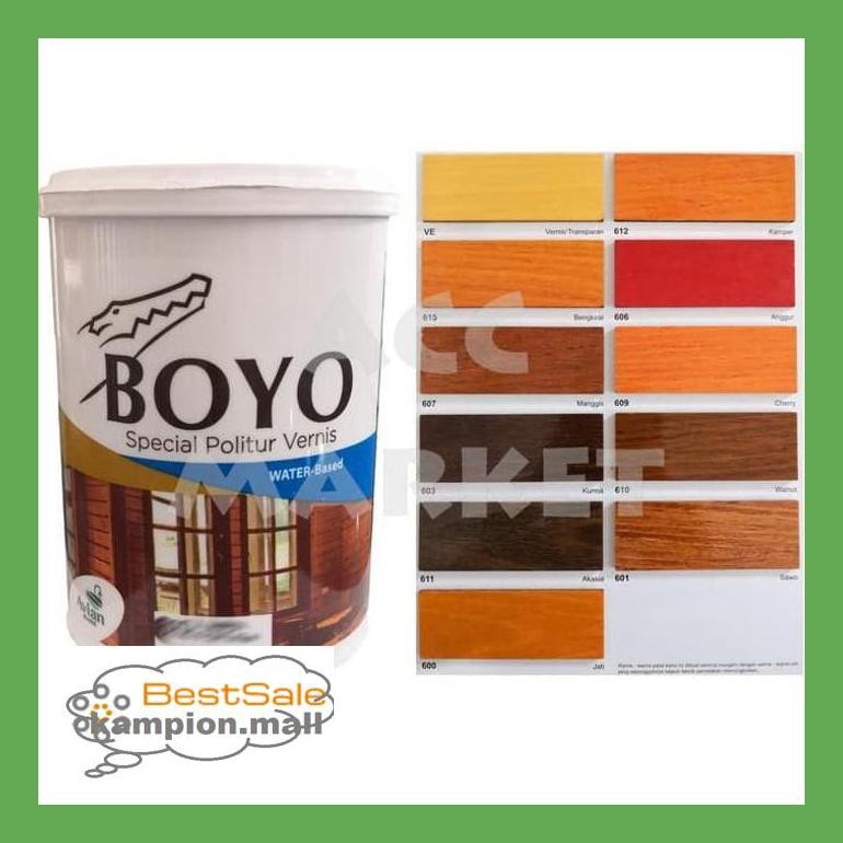 Chaygs Cat Kayu Politur Boyo Water Based 1 Kg Vernis Plitur - 600 75Jhyi0N