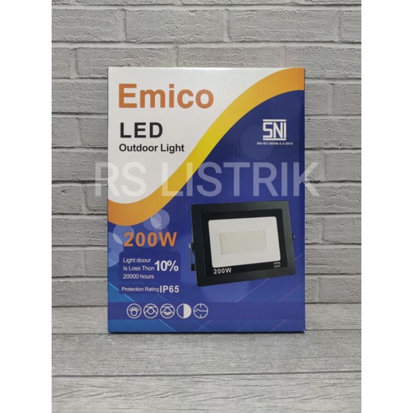 Emico Lampu sorot led 200w led flood light 200 watt led tembak outdoor light SNI