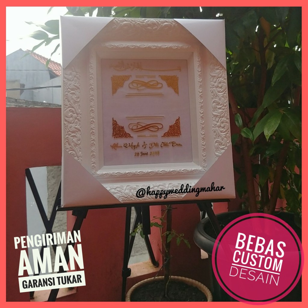 Mas kawin bingkai mahar 3d frame uang
