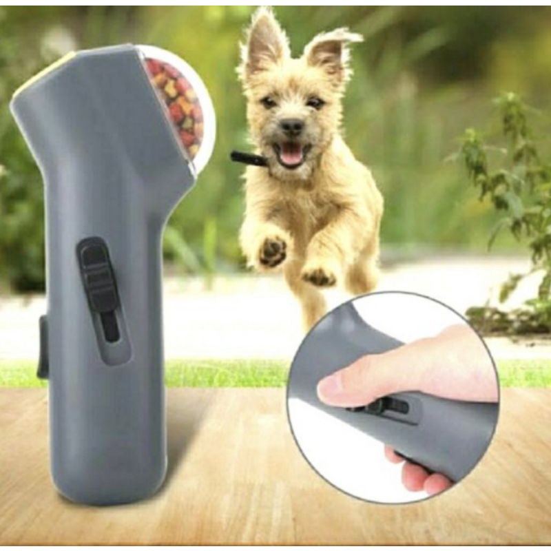 Alat Pelontar Snack Dog Treat Launcher Cat Toy Interactive Toys Mainan Jajan Puppy dan Kucing