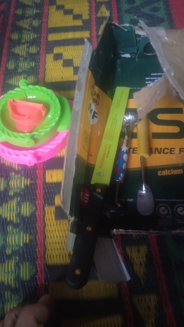 2 Set Knife Bread / Pemotong Roti / Pisau Roti / Pisau Kue / Pisau Bolu / Pisau Roti Gagang Hitam