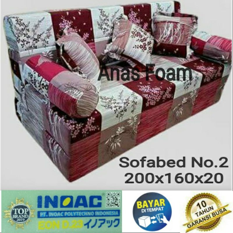 Sofabed Inoac Ukuran 200x160x20cm/Sofabed Inoac Bergaransi/Sofabed Inoac