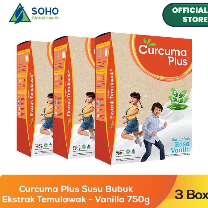 

[[BISA COD]] Curcuma Plus Susu Bubuk Ekstrak Temulawak Vanilla 750g - Pack Of 3 Box TERBARU Kode