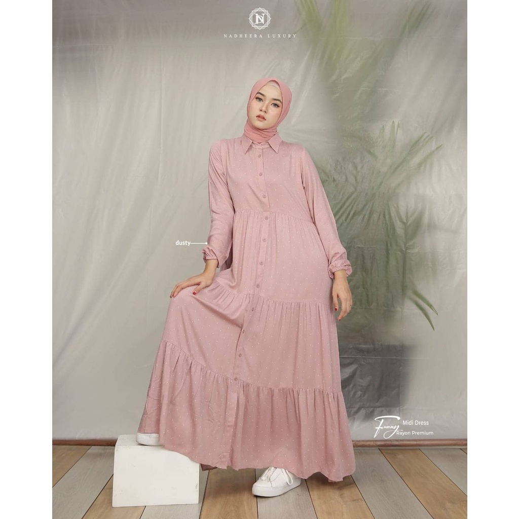 Murah Haliya Dress KATUN JEPANG / Gamis Kondangan / BAJU DEWASA MURAH TERBARU 2021 / Gamis Kondangan Wanita / Gamis bridesmaid Keren
