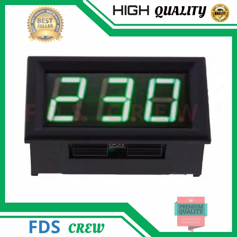 Voltmeter AC 220 Volt Digital Led 50V-500V Untuk Panel Listrik DLL