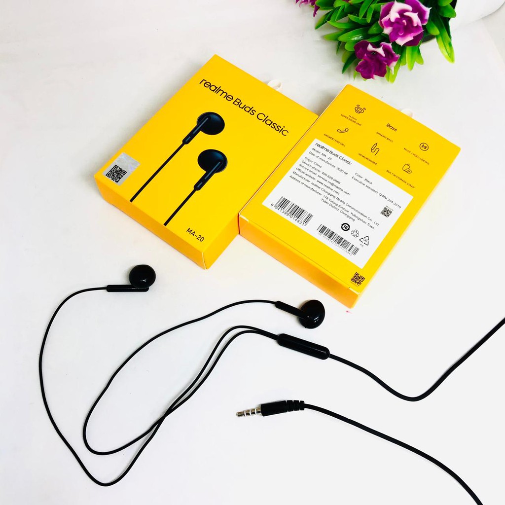 new~HEADSET REALME MA-20 HANDSFREE REALME EARPHONE REALME BUDS CLASSIC MA20 &amp; realme R112/R113/R50