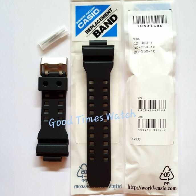 STRAP G-SHOCK GD-350-1DR / GD-350 / Casio Original TERBARU Kode 1290