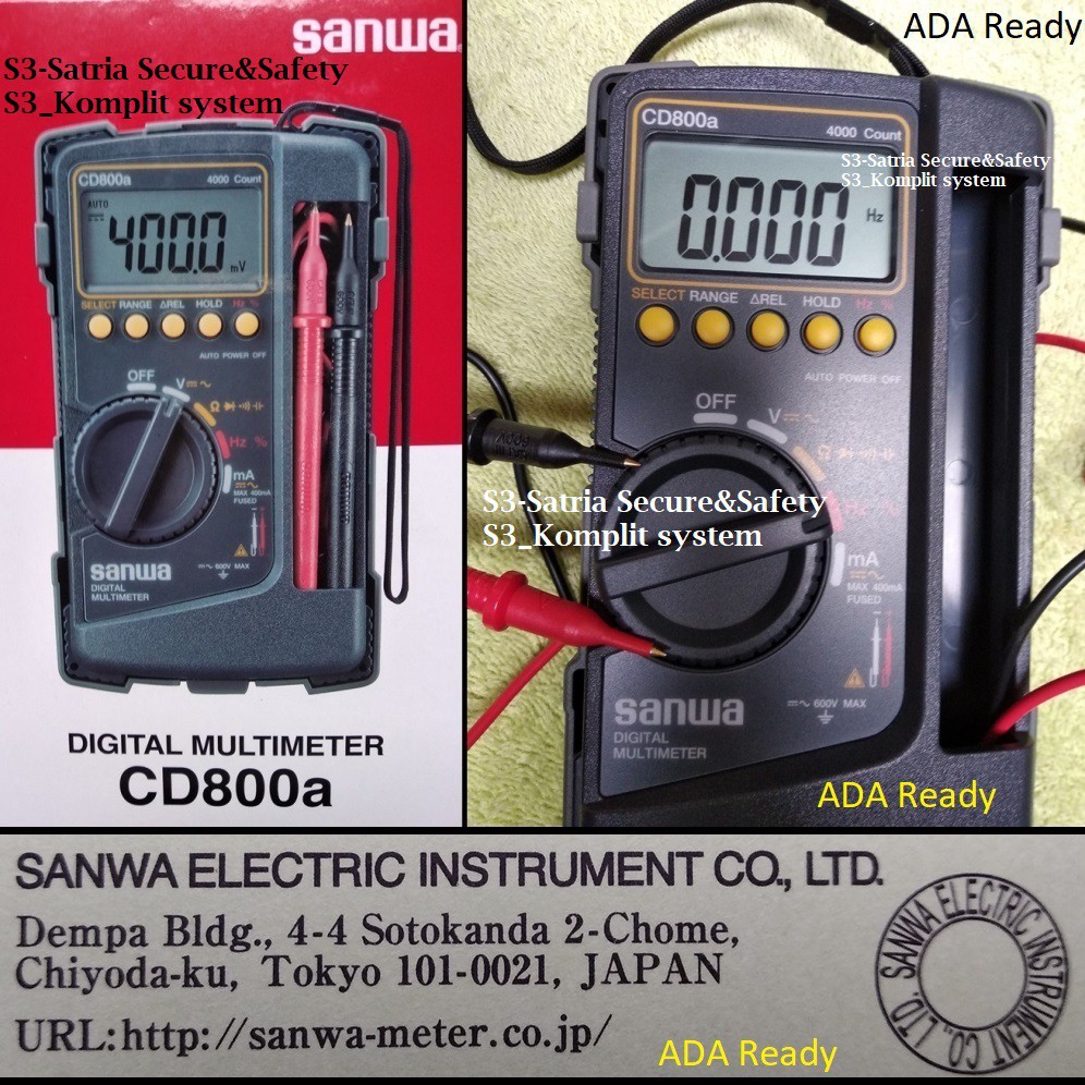 Jual cakep Sanwa Digital Multimeter CD800a Multitester cd800 a multi ...