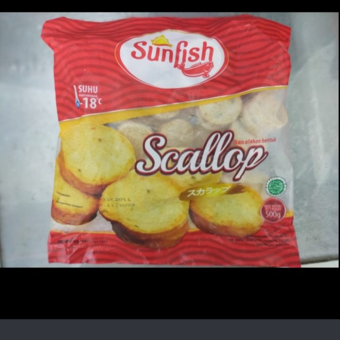 

sunfish scallop 500gr (olahan ikan bentuk koin)