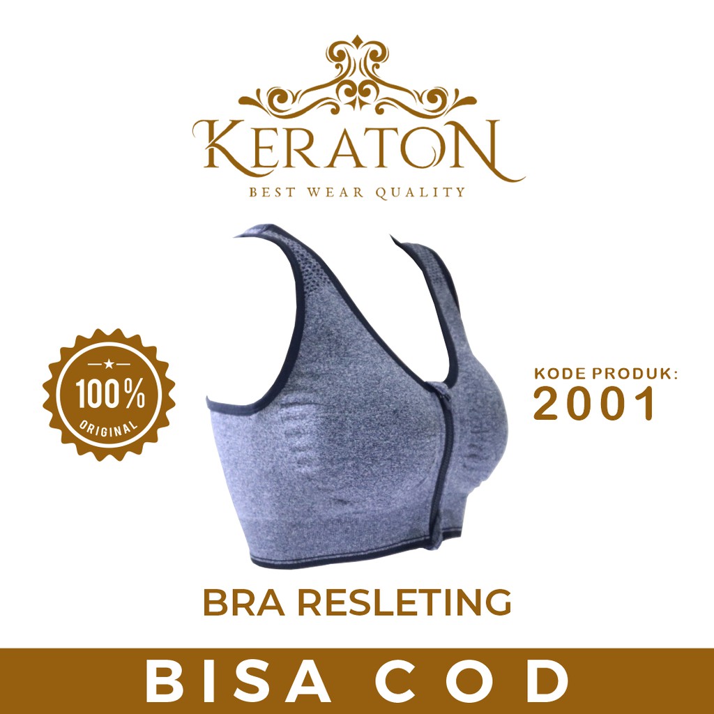 Sport Bra Resleting Depan