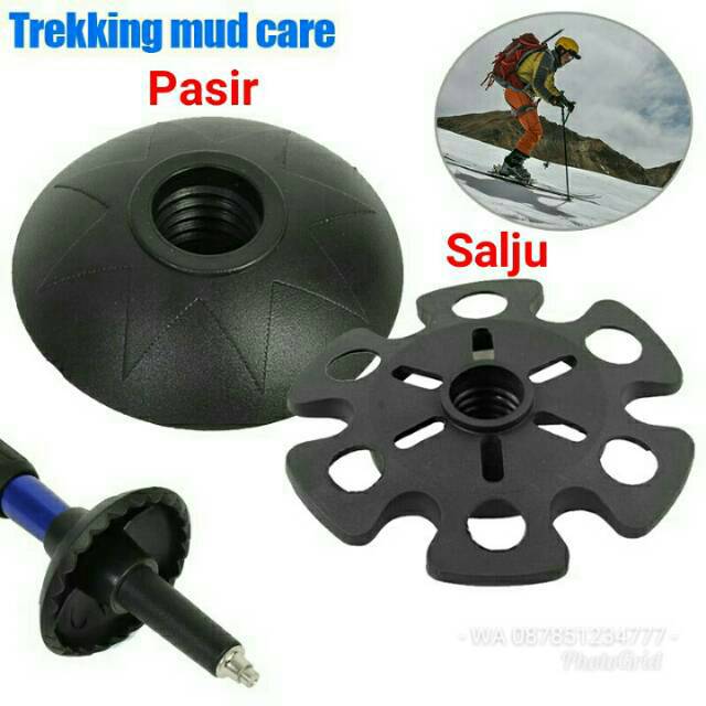 Snow mud care basket rubber end tip cover trekking pole alpenstock penahan salju pasir lumpur