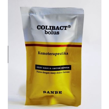 COLIBACT BOLUS Sanbe Untuk Infeksi Pencernaan dan Pernafasan Hewan