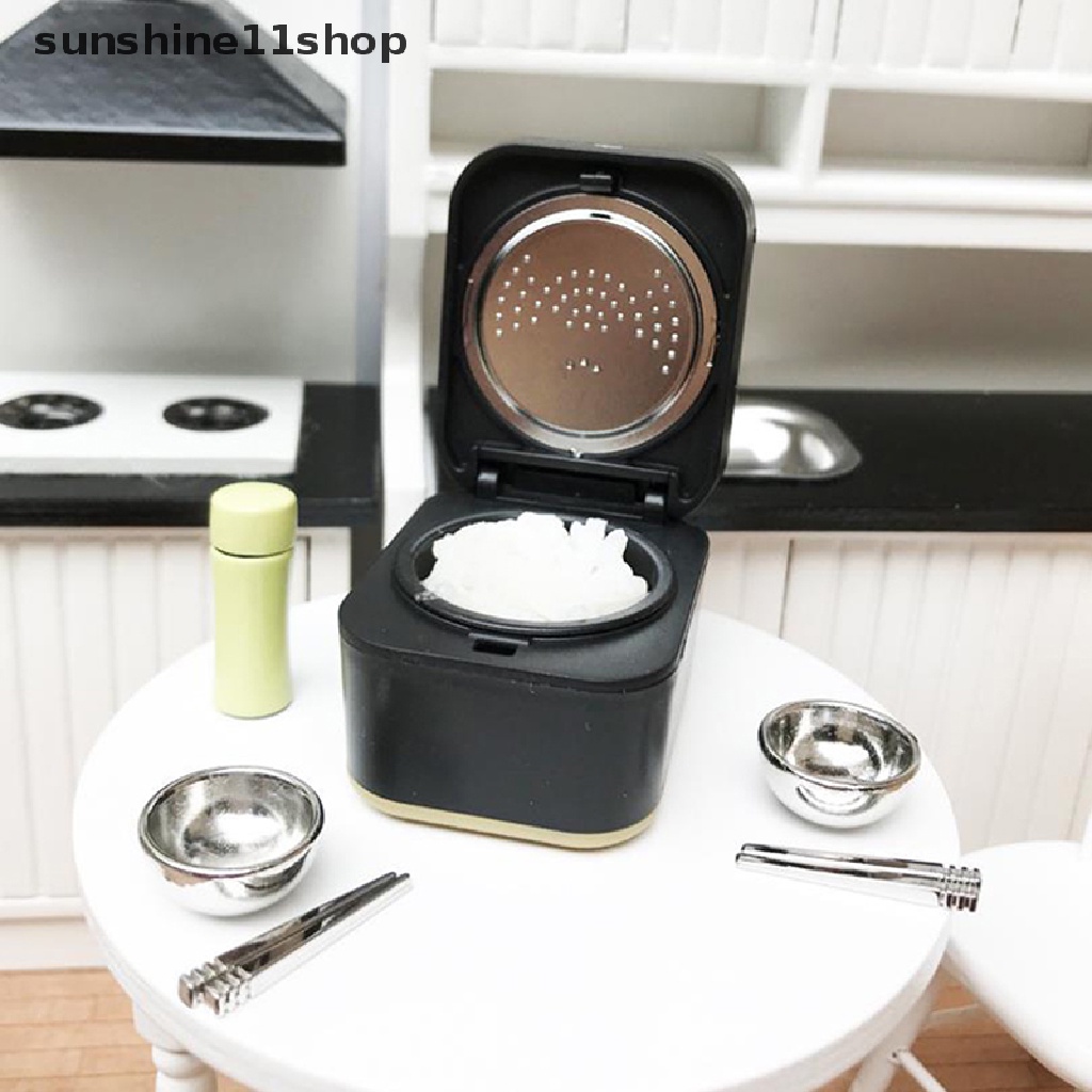 Sho Mainan Miniatur Rice Cooker Skala 1: 12 Untuk Dekorasi Rumah Boneka