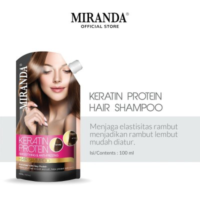 [SHAMPO] MIRANDA Keratin Protein Smoothing &amp; Anti Frizzing Hair Shampoo - 100ml