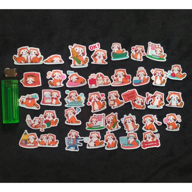 

Stiker Anti Air Cat Chibi Cat Cute 38pcs