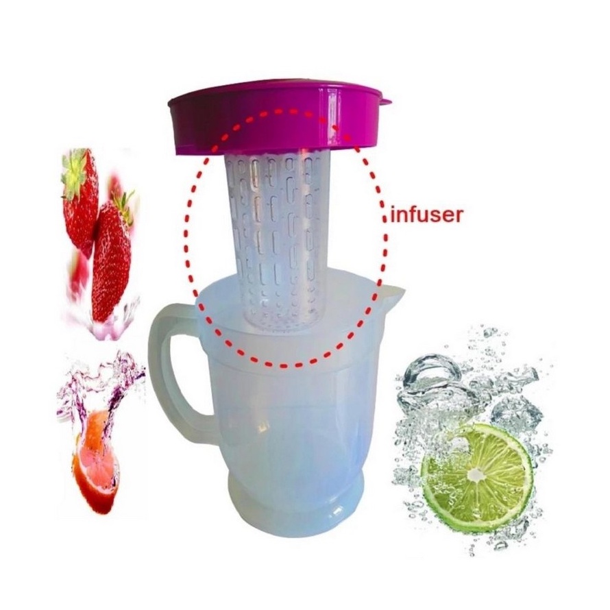 Eskan teko air minum dengan fruit infuser New