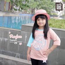 Kaos Anak Raglan Vitto Peach Quran