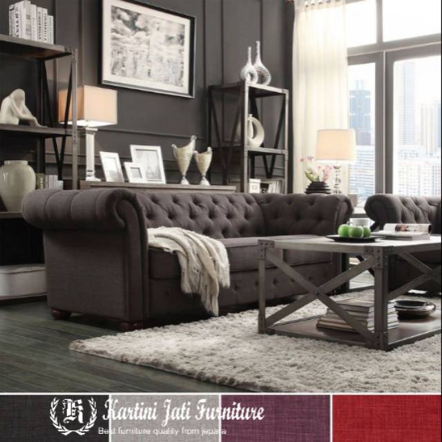 Kursi tamu sofa chester minimalis