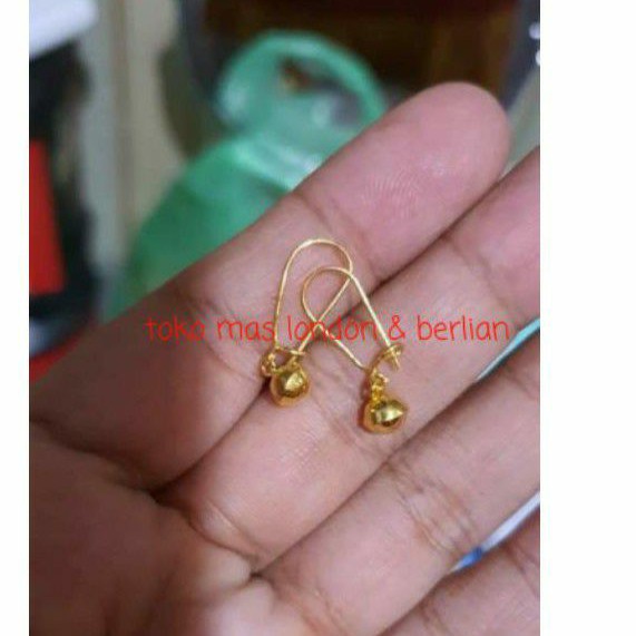 Anting Anting 2 gr Mas London LM 24K Kadar 99,99