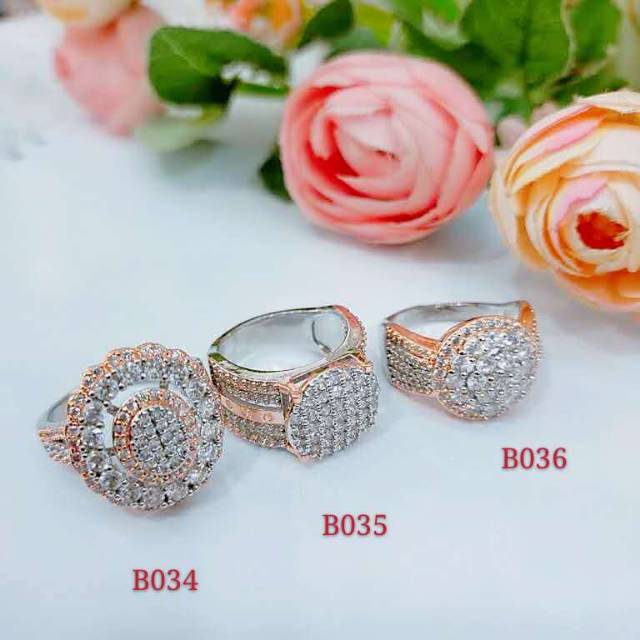 Cincin xuping kombinasi Permata B034 - 036