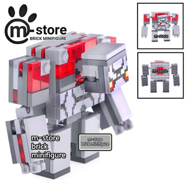 Lego Minecraft Mine Craft Redstone Golem Red Stone Golem Building Block Shopee Indonesia