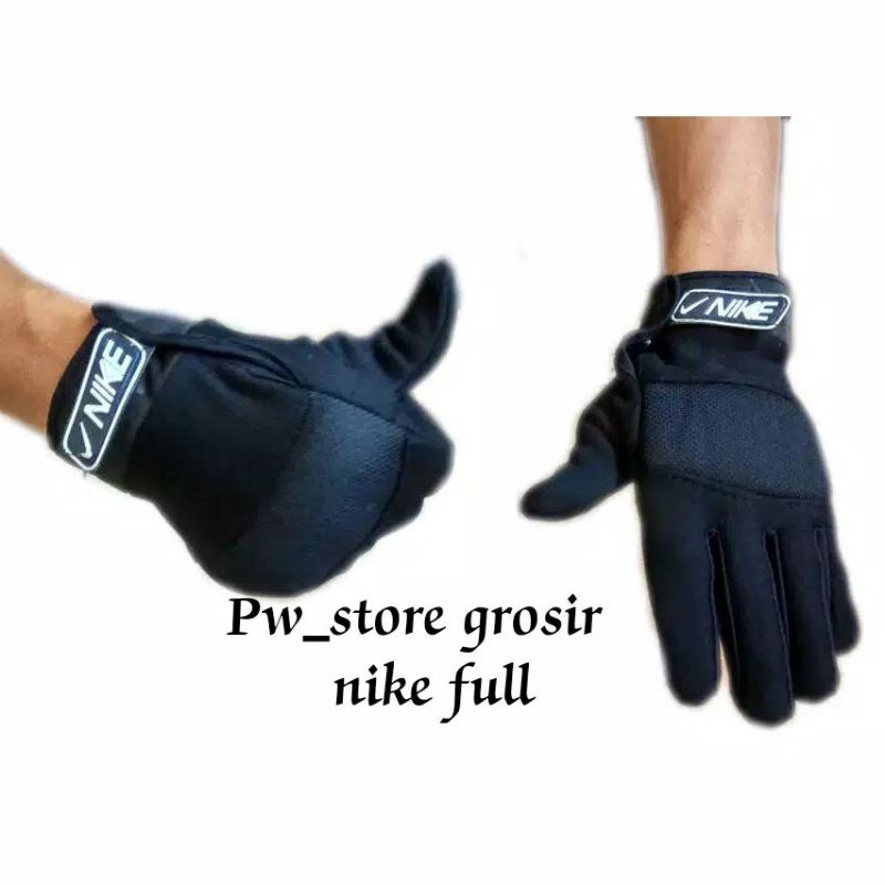 Sarung Tangan Nike Jari Potong Dan Full / Sarung Tangan Motor Pria [ST NIKE ECER]