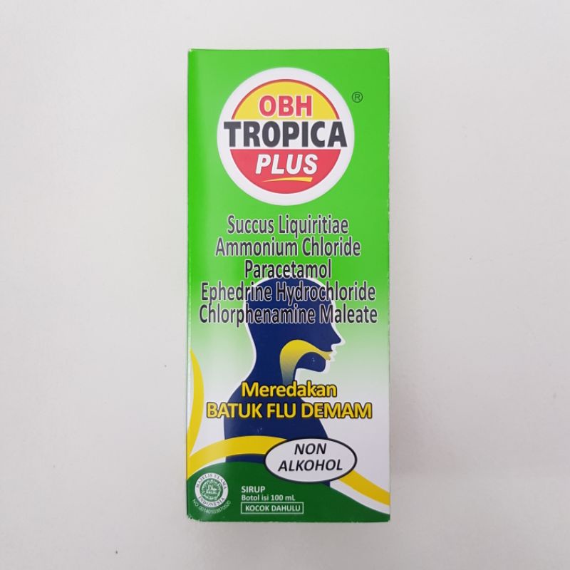 OBH tropica plus menthol obat batuk hitam flu pilek demam 100ml 100 ml / botol