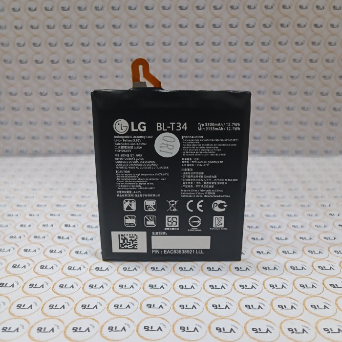 BATRE BATERAI BATTERY LG V30+ / V30 PLUS BL-T34 ORIGINAL