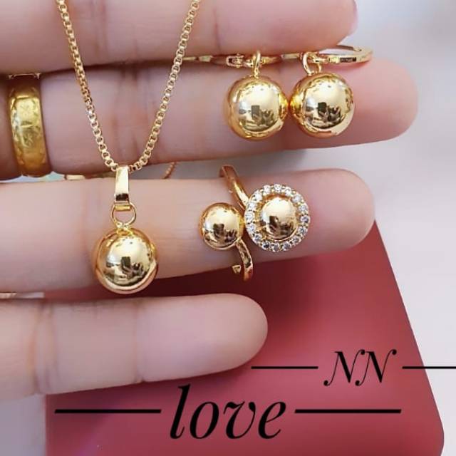 Xuping set perhiasan lapis emas 24k 0708