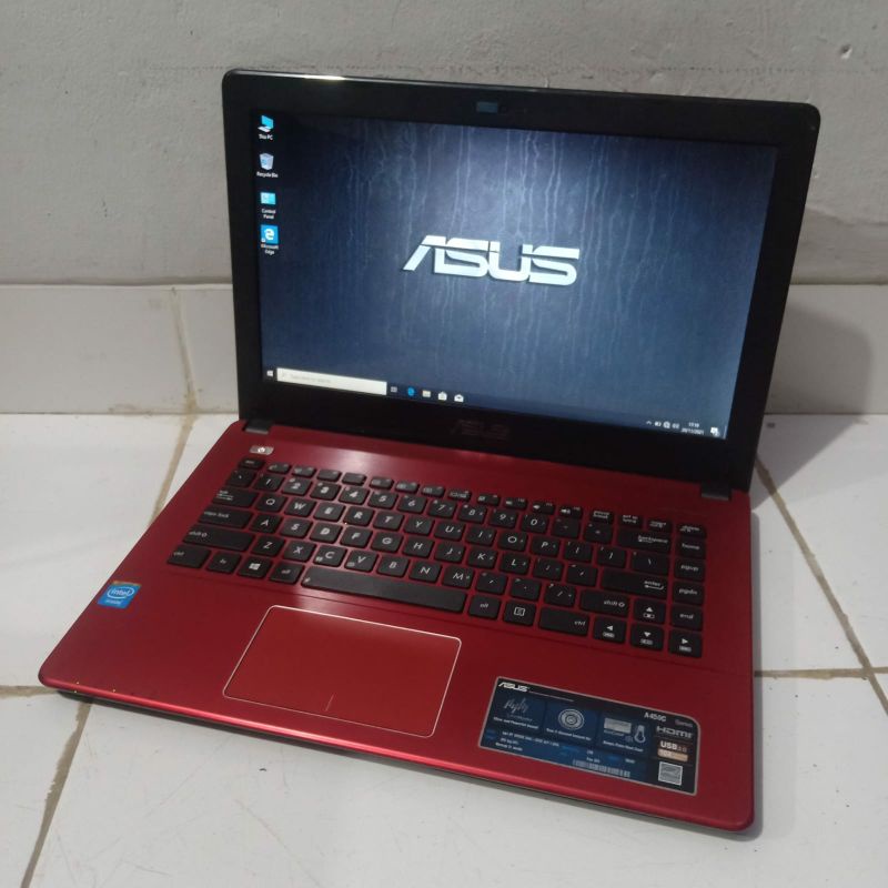 Laptop Asus A450CA Intel Celeron-1007U Ram 4GB HDD 500GB layar 14 inc windows 10 Full aplikasi Siap pakai-1
