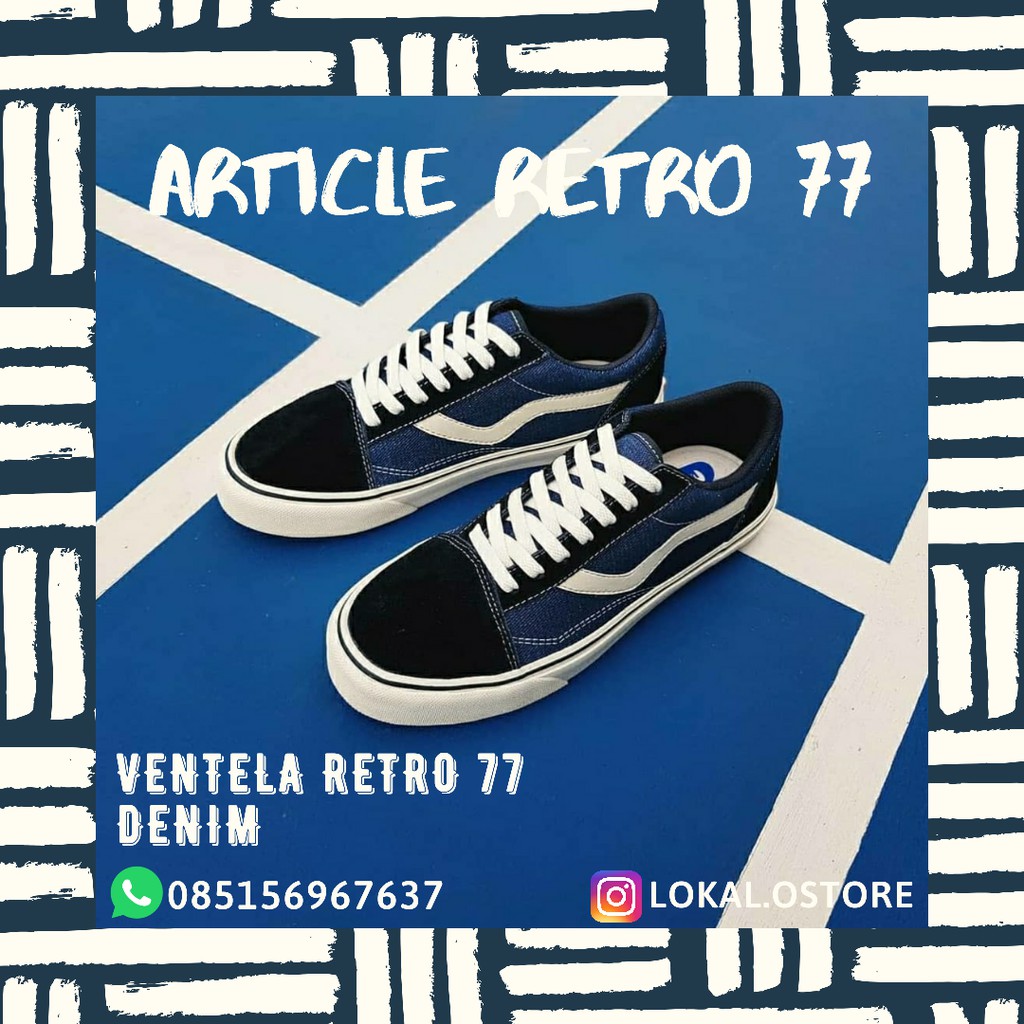 VENTELA RETRO 77 BLACK DENIM