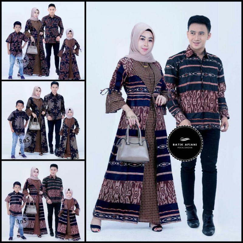 Couple Gamis Family Batik keluarga ,Sarimbit Ibu Ayah Dan Anak , Baju Couple Batik Murah Seragam