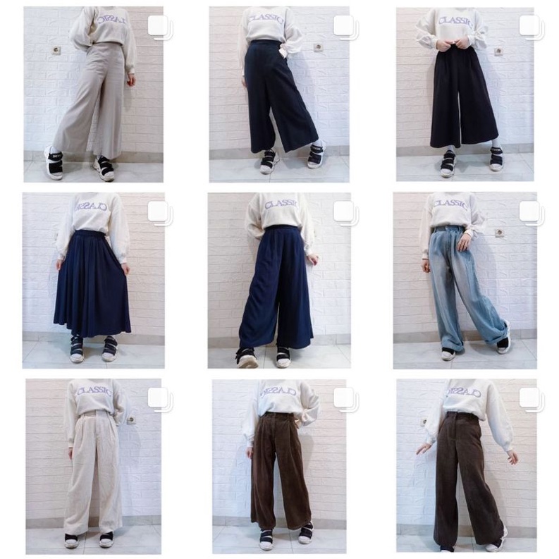 Celana corduroy / Jeans HW / Kulot