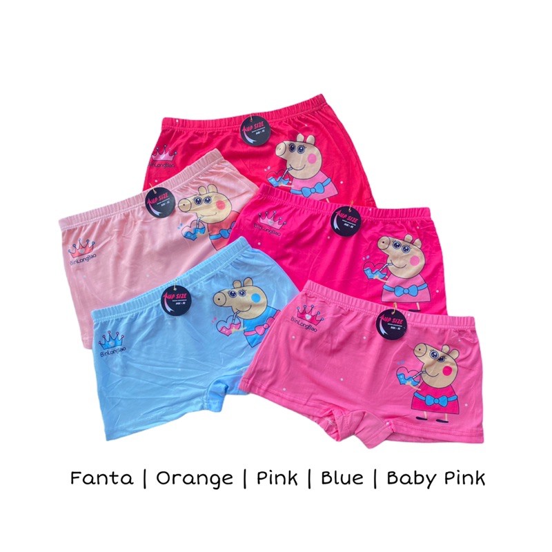 CD Celana Dalam Boxer Anak Perempuan Cewek Peppa Pig / Boxer Anak Bayi Cewek Kualitas Impor Murah