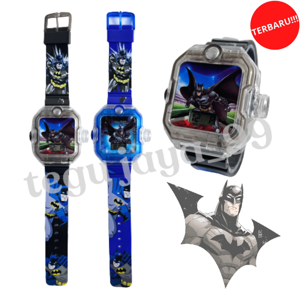 JAM TANGAN FASHION ANAK LAKI LAKI LAMPU MUSIK KARAKTER SUPER HERO TE1052