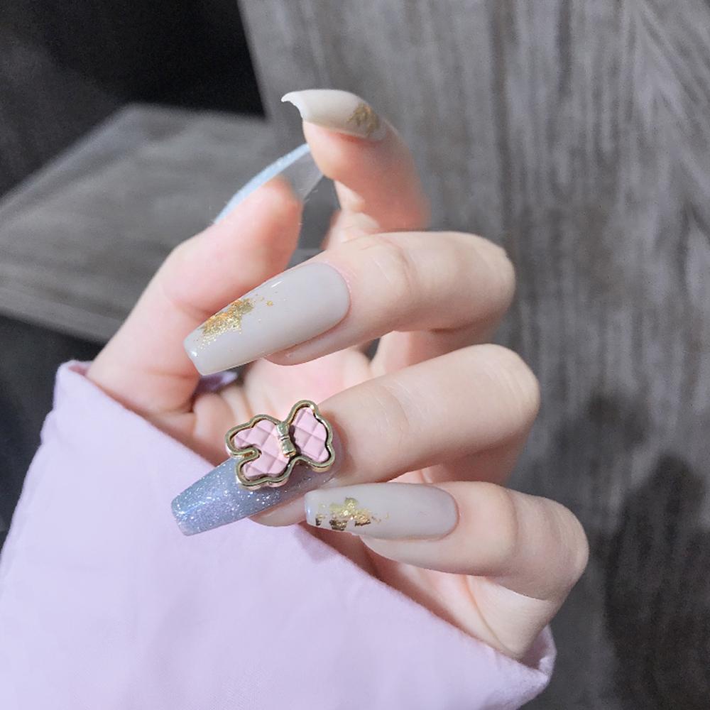 Mxbeauty 3D Beruang Dekorasi Kuku Lucu Kotak-Kotak Dasi Kupu Beruang Manicure Perhiasan DIY Nail Art