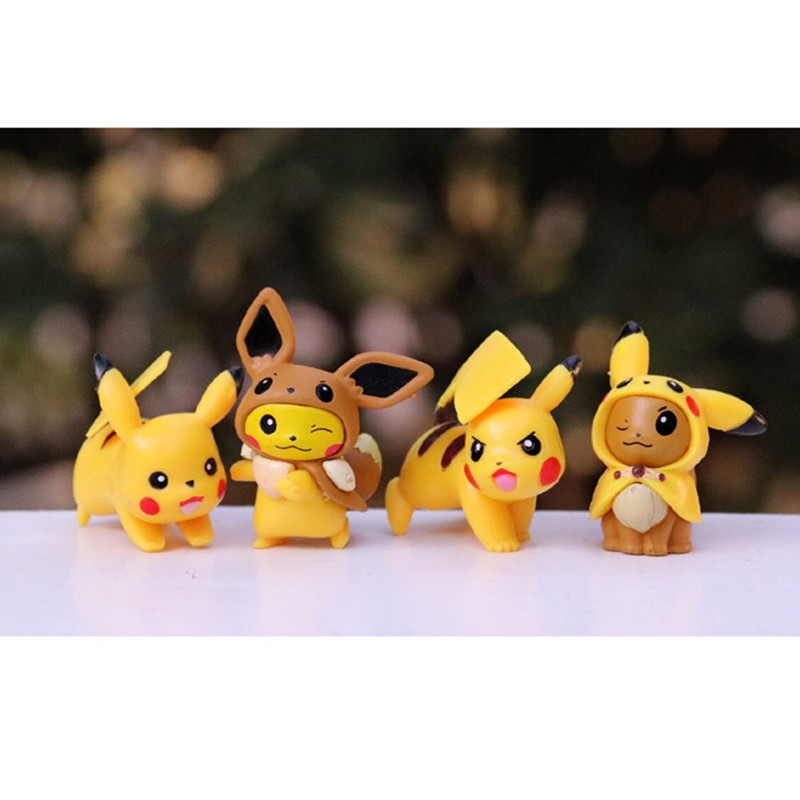 &lt; Tersedia &gt; 8pcs/set Anime Pokemon Pikachu Mini Angka Psyduck Bulbasaur Spuirtle Model Boneka Mainan Dekorasi