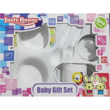 TEMPAT MAKAN BAYI FEEDING SET 5IN1 LUSTY BUNNY ALAT PERALATAN MAKAN BAYI SET LUSTYBUNNY - 1419 LB1383 LB1363