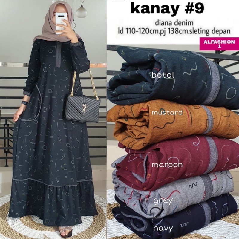 KANAY MAXY by Al fashion : gamis wanita jumbo berkualitas busui realpict | gamis muslimah nabtik ori