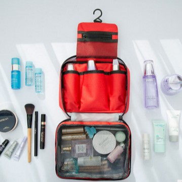 Tempat Penyimpanan Tas Kosmetik Make Up Traveling Organizer Pouch Unik Sabun Mandi Shampo Simpan Bar